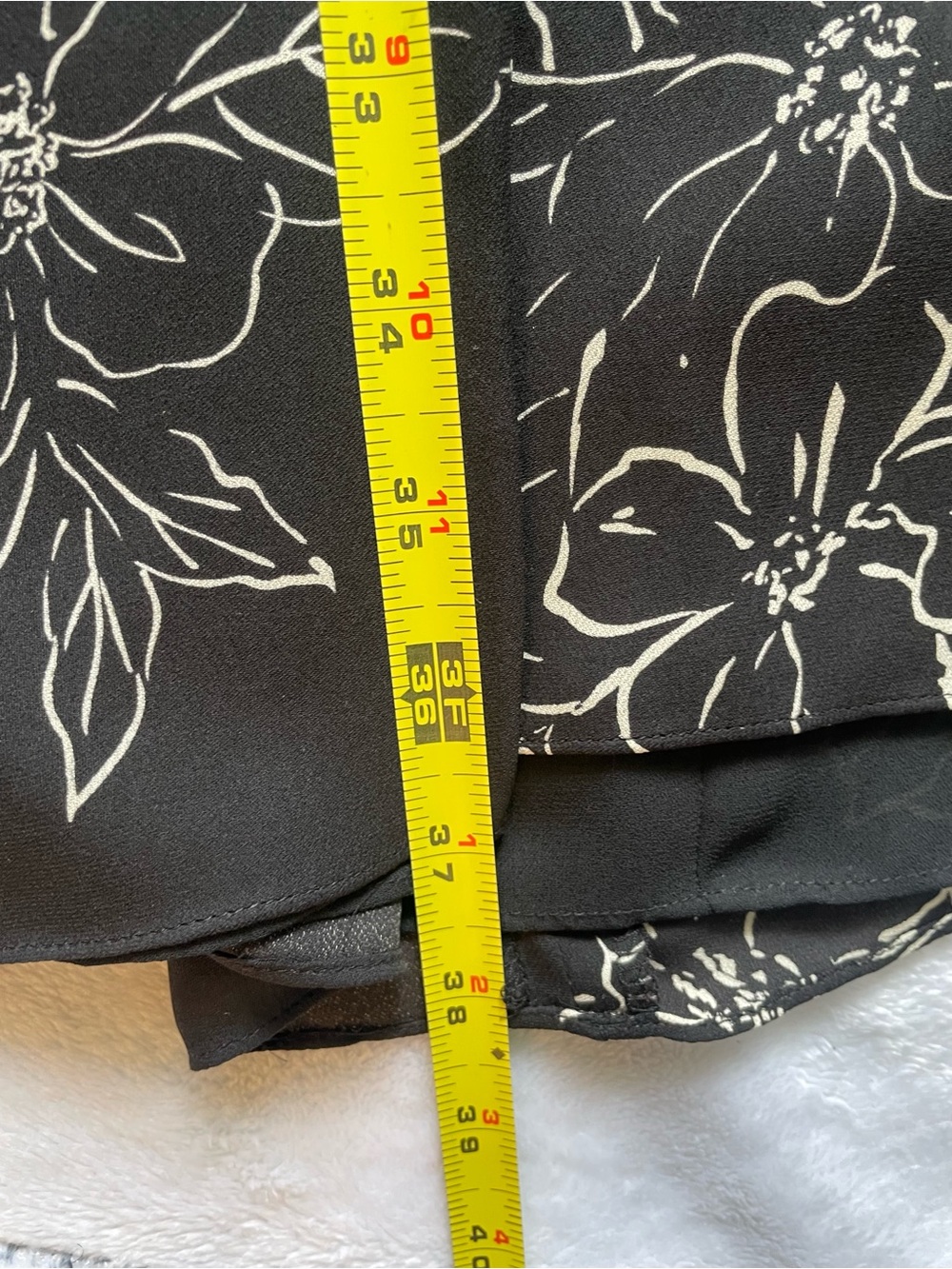 Vintage 100% Silk Black Floral Print Maxi Skirt Sz 12 L Flowy Whimsigoth Boho - Picture 7 of 7